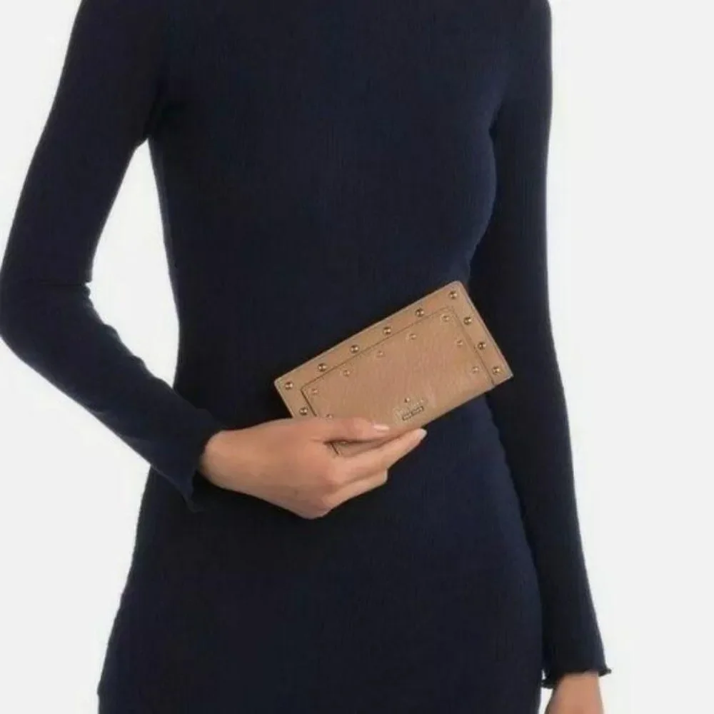 NWT Kate Spade Leather Carlin Street Studded/Embellished Stacy Wallet